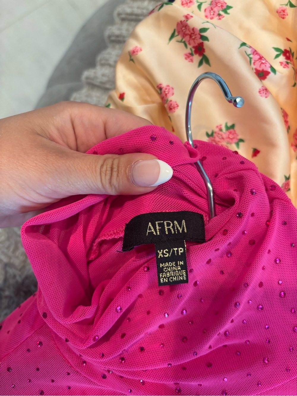 AFRM Hot Pink Long Sleeve Turtleneck Bodycon Dress - Picture 4 of 8